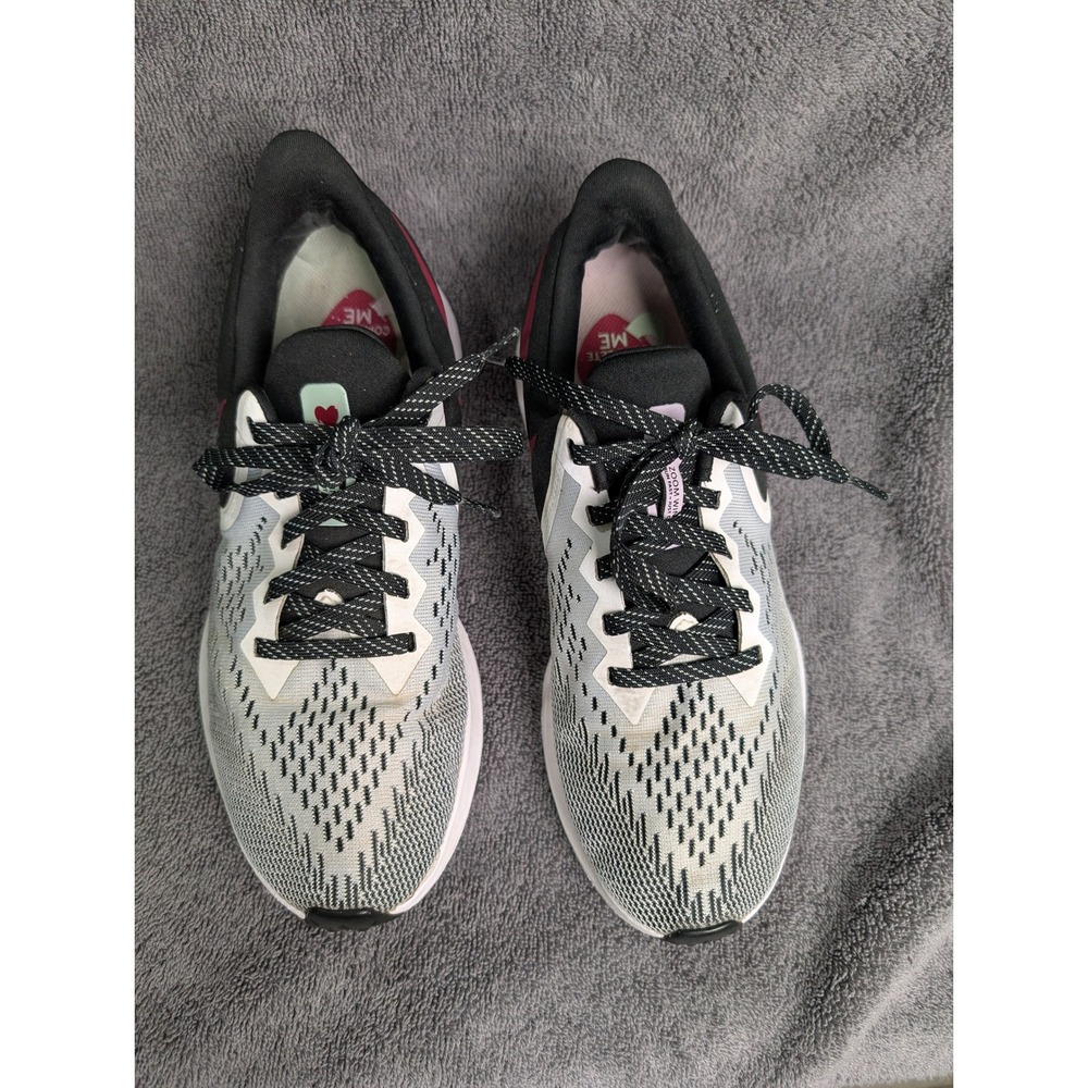 Nike Zoom Winflo 6 Womens Running Shoes White Black Burgundy AQ8228-103 Size 9